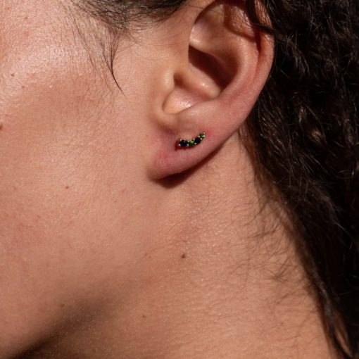 Boucle COMETE Saphirs multicolores – Image 4